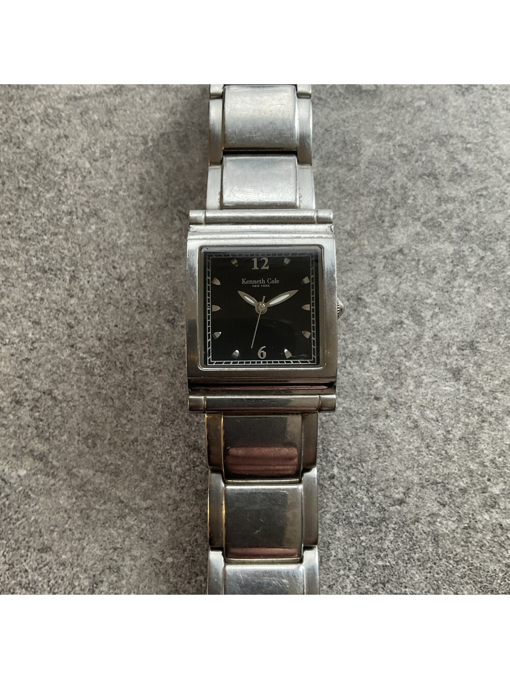 Kenneth Cole Tank Style Womens Watch 26mm Stainless Steel Case & Band A15